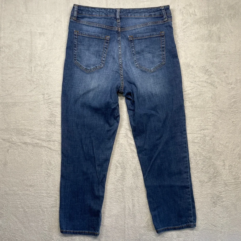 Ella Moss Straight Jeans Women 10/30 Blue High Waist Stretch Medium Wash